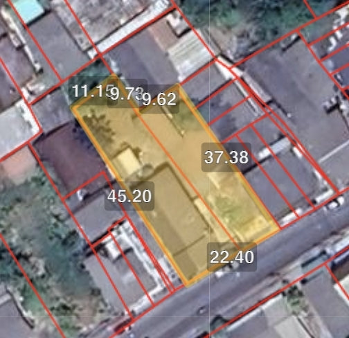 [ขาย] ที่ดิน + สิ่งปลูกสร้างร้านสูท 222.4 ตร.วา. หน้าวาง 22ม. ถ.การุณราษฎร์ @มะขามเตี้ย เมืองสุราษฎร์ธานี