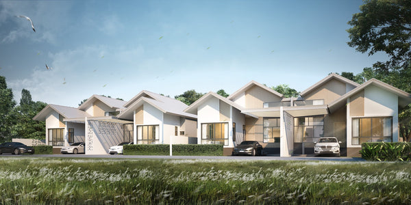 [Ready to move in] 2-story semi-detached house, 3 beds, 3 baths, modern tropical style, Airport, Nong Khri, Phunphin, Phunphin District, Surat Thani