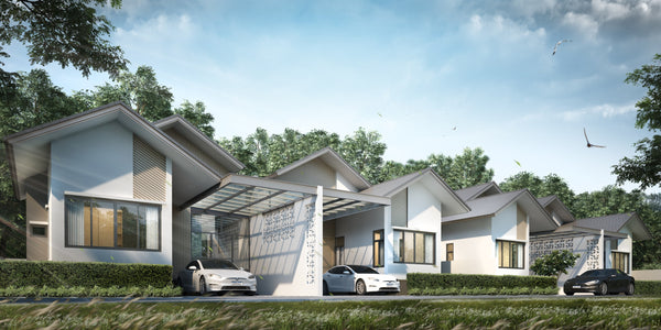 [Ready to move in] 2-story semi-detached house, 3 beds, 3 baths, modern tropical style, Airport, Nong Khri, Phunphin, Phunphin District, Surat Thani