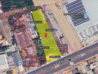 Urgent sale: Vacant land on the main road in Surat Thani, near Mega Home, Bang Yai Intersection. 5 rai 1 ngan 81.1 sq. wah, 60 meters wide.